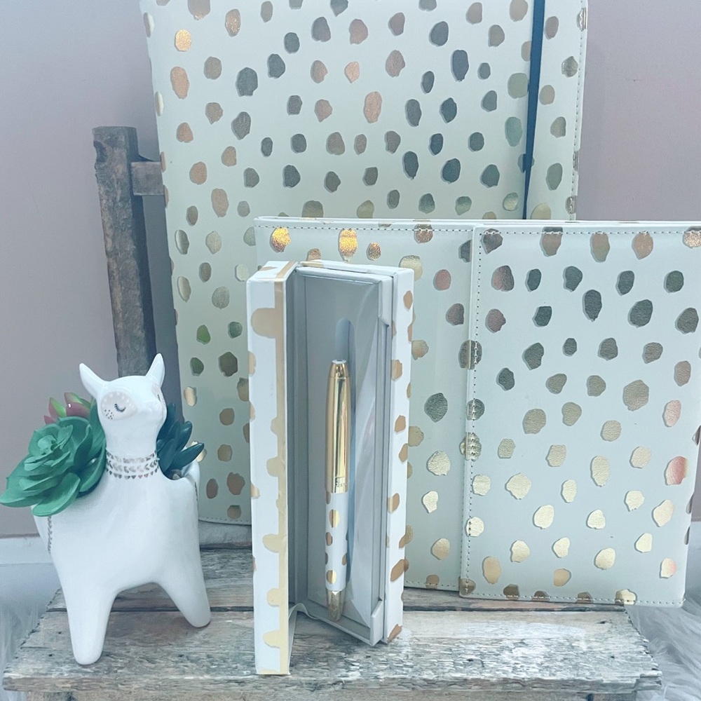 Kate Spade stationery 3 Folio, Desk Planner Pen